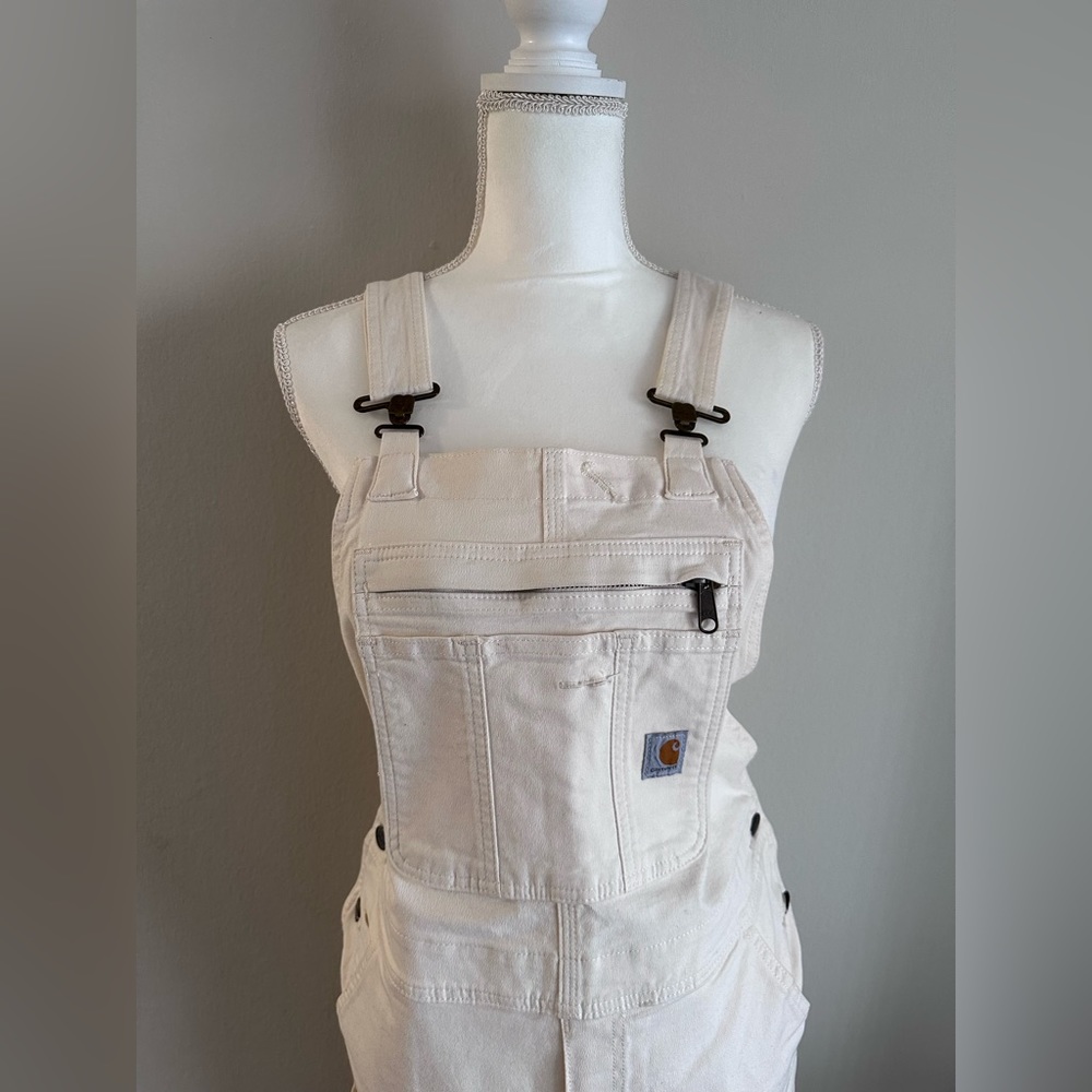 CARHARTT WOMEN'S RUGGED FLEX® LOOSE FIT CANVAS BIB OVERALL